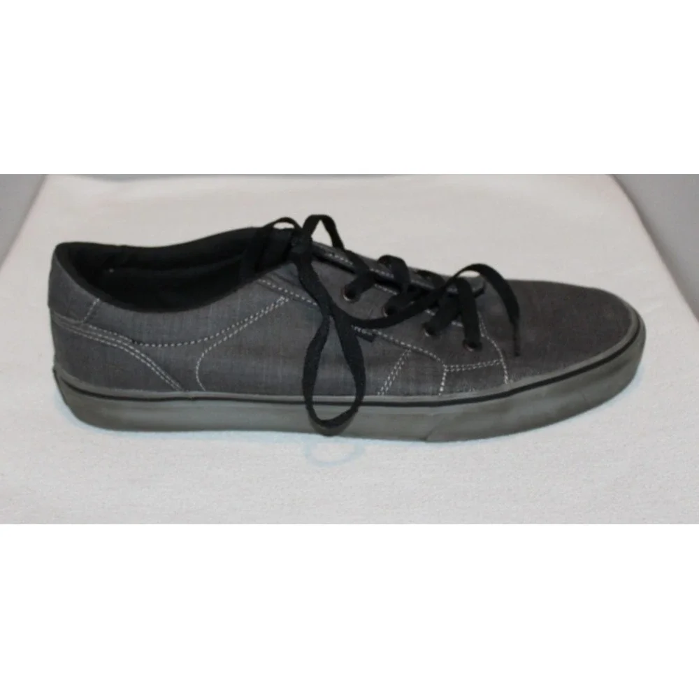 men's‎ Vans Off The Wall Bishop dark gray canvas skateboard shoes Size 12 TC6D